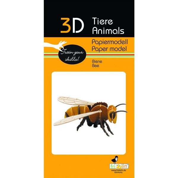 3D Papiermodell "Biene" zum zusammenbauen