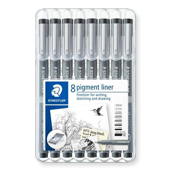 Pigment Liner, Fineliner 8er Set