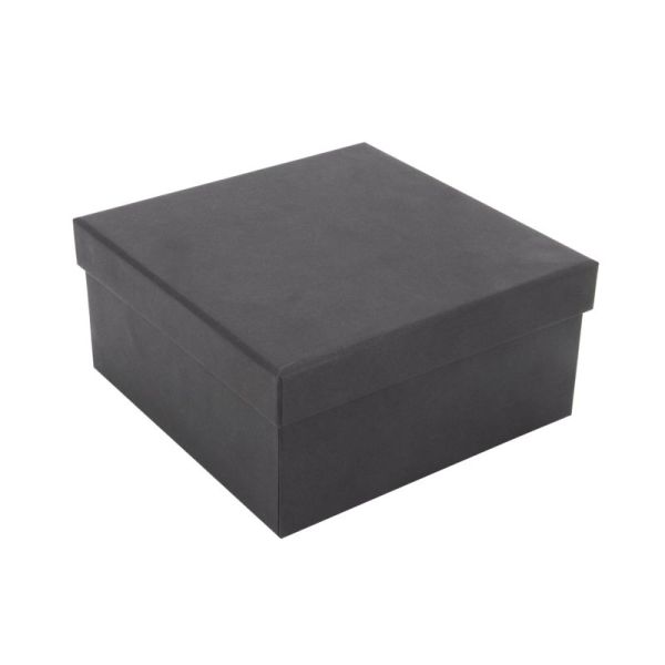 Schwarze Pappbox 155x155x75 mm