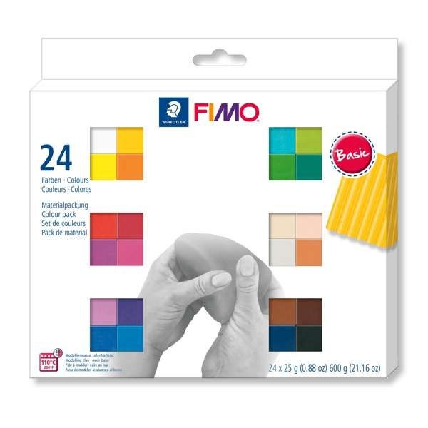 FIMO 24x 25g ofenhärtende Modelliermassen-Set