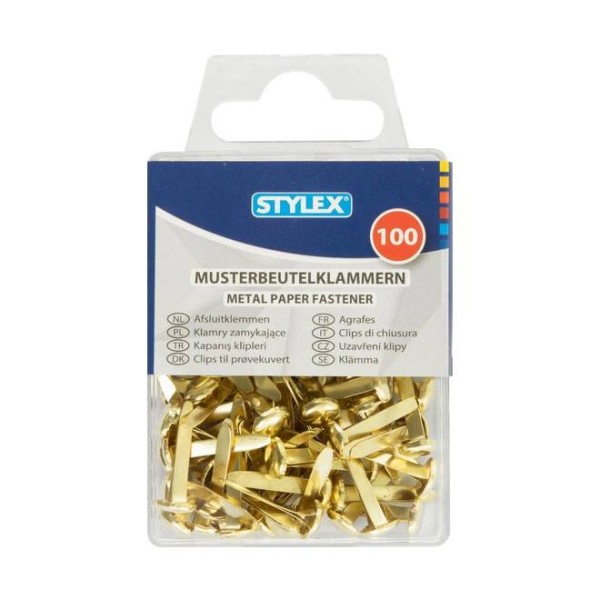 Musterbeutelklammern 19mm, 100 Stück, bastelkiste.lu