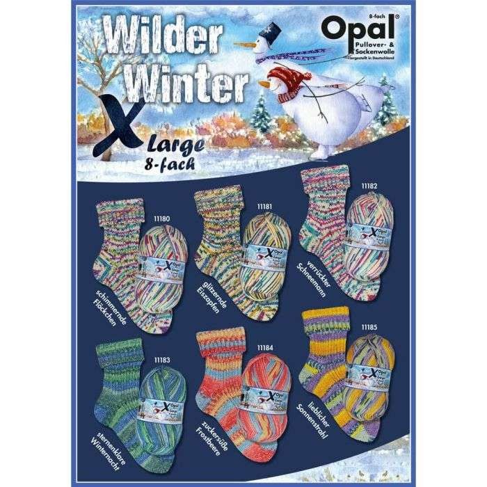 OPAL 8-fach XLarge Sockenwolle, Strumpfwolle &quot;Wilder Winter&quot; 150g