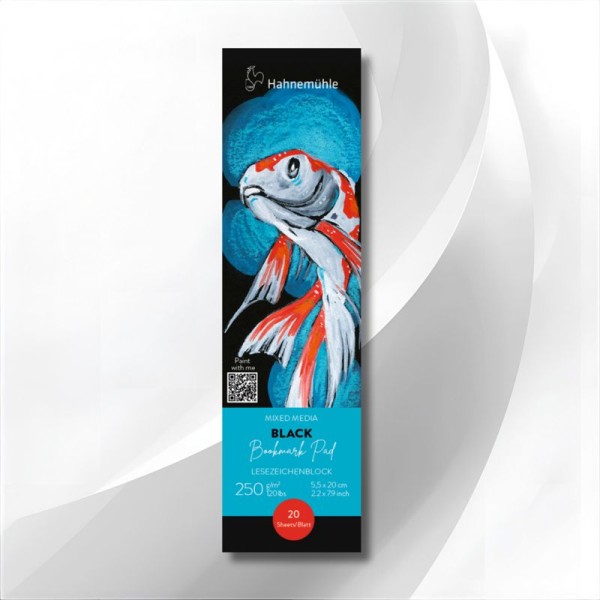 Black Bookmark Pad Lesezeichen schwarz