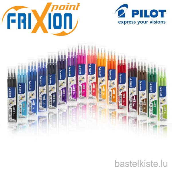 PILOT FriXion Point 0.5 (F) Tintenrollerminen, Ersatzminen 3er Set