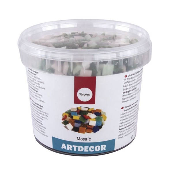 Mosaiksteine, 1 cm, Grün-Töne, Eimer ca. 1500 Stück / 1 kg