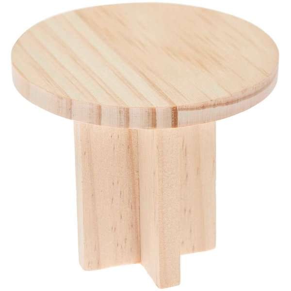 Miniatur runder Wichteltisch aus Holz