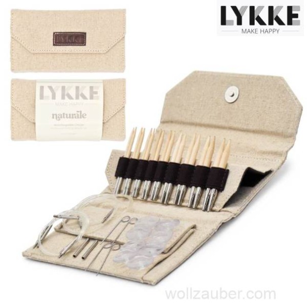 LYKKE Rundstricknadel-Set NATURALE BEIGE 3,5-inch Nadeln