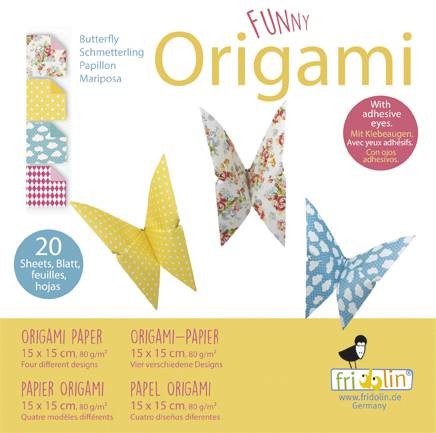 Origami Faltblätter 80g/m² 15x15cm - 20 Blatt "Schmetterling"