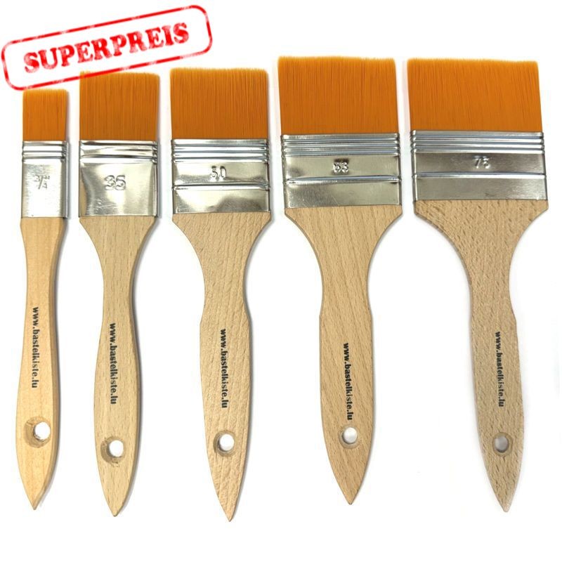 Flachpinsel goldenes Synthetikhaar